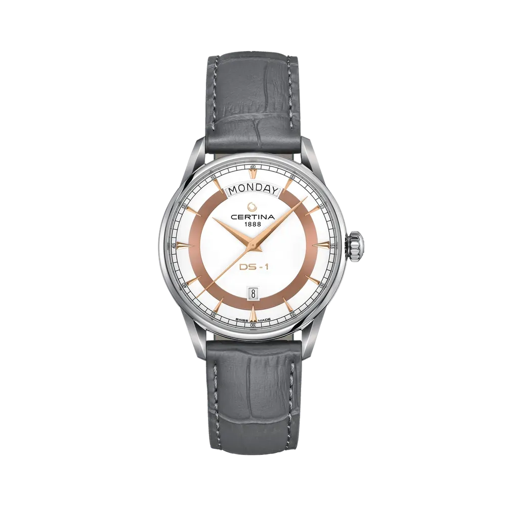 Certina DS-1 Day Date Otomatik Beyaz C0294301601101