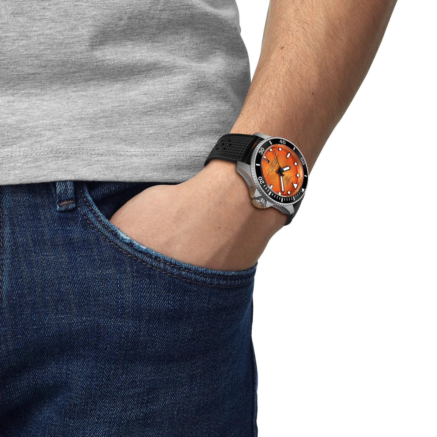 Tissot Seastar 2000 Otomatik Turuncu T1209071728100 detay görseli 1