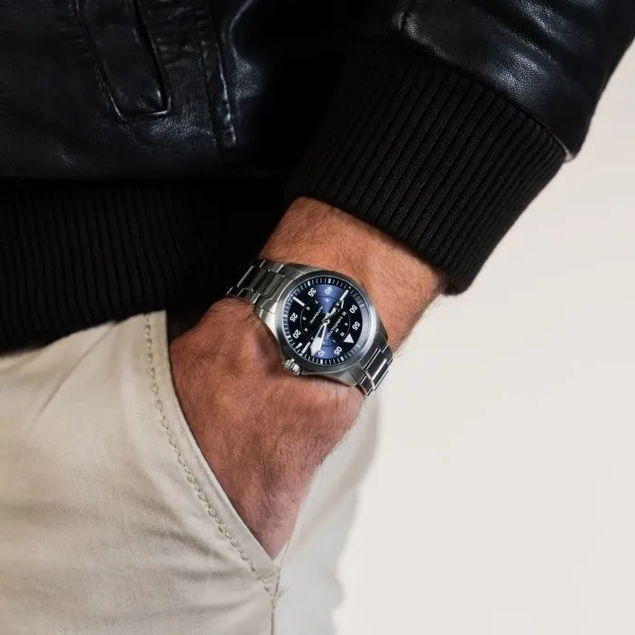 Hamilton Khaki Aviation Pilot Auto Otomatik Mavi H76215140 detay görseli 4