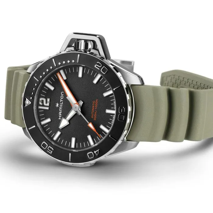 Hamilton Khaki Navy Frogman Auto Otomatik Siyah H77455331 detay görseli 2