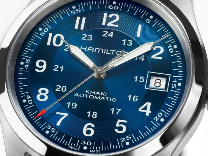 Hamilton Khaki Field Auto 38mm Otomatik Mavi H70455540 detay görseli 2