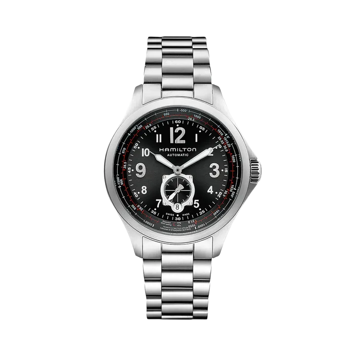Hamilton Khaki Aviation Khaki QNE Auto Otomatik Siyah H76655133