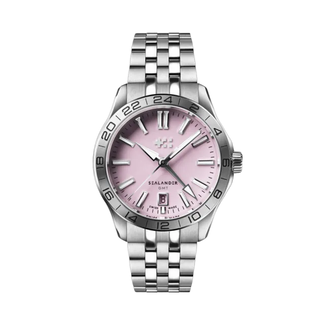 Beğenmek için çift tıkla Christopher Ward C63 Sealander GMT Otomatik Pembe C6339AGM4S00P0B1 Görsel 1