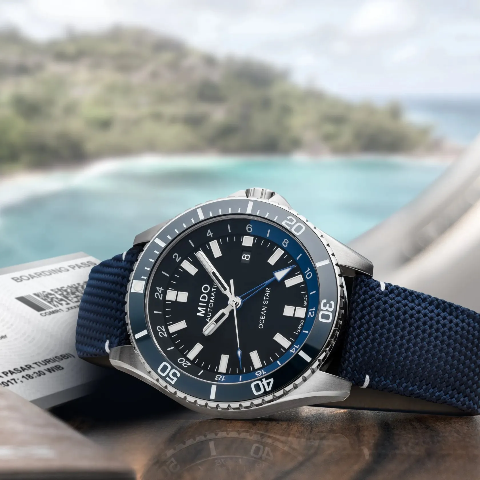 Mido Ocean Star GMT Otomatik Siyah M0266291705100 detay görseli 4