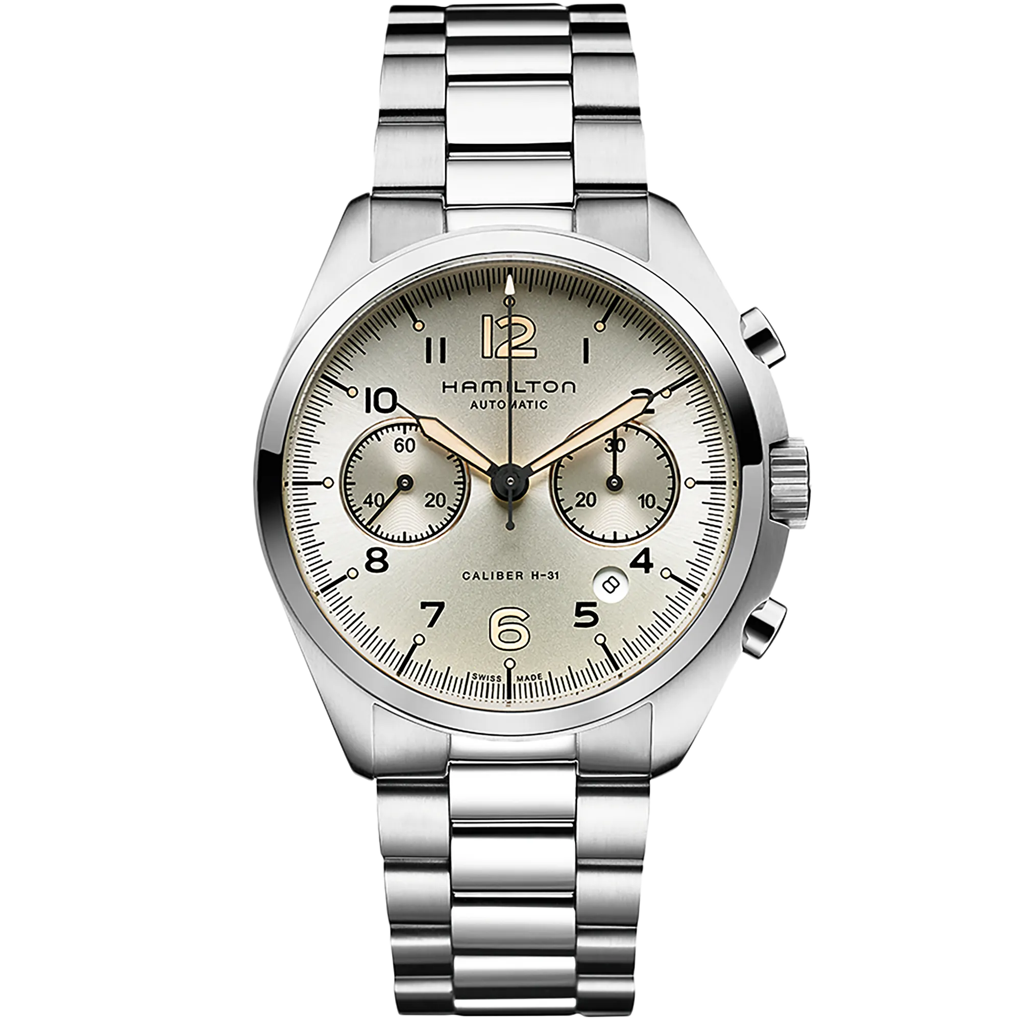 Hamilton Khaki Aviation Khaki Pilot Pioneer Auto Chrono Otomatik Bej H76416155 detay görseli 1