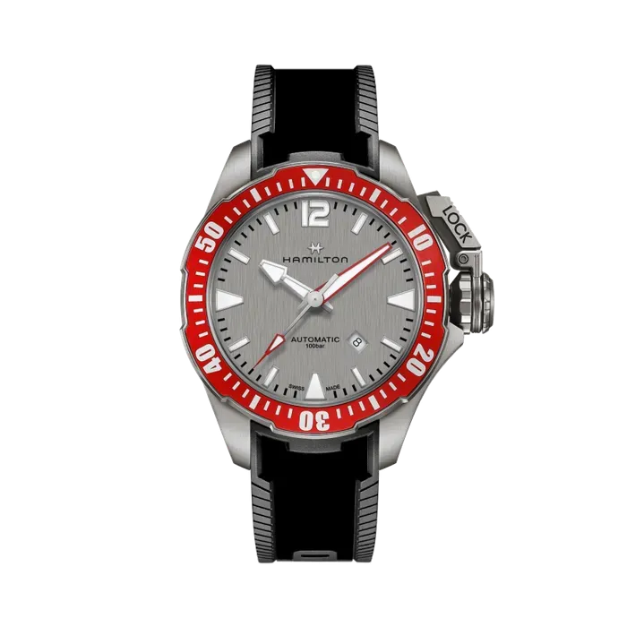 Hamilton Khaki Navy Frogman Titanium Auto Grey H77805380