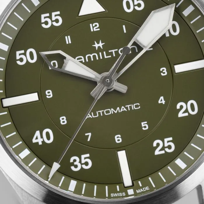 Hamilton Khaki Aviation Pilot Auto Otomatik Yeşil H76305560 detay görseli 3
