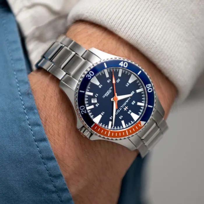 Hamilton Khaki Navy Scuba Auto Otomatik Mavi H82365141 detay görseli 1