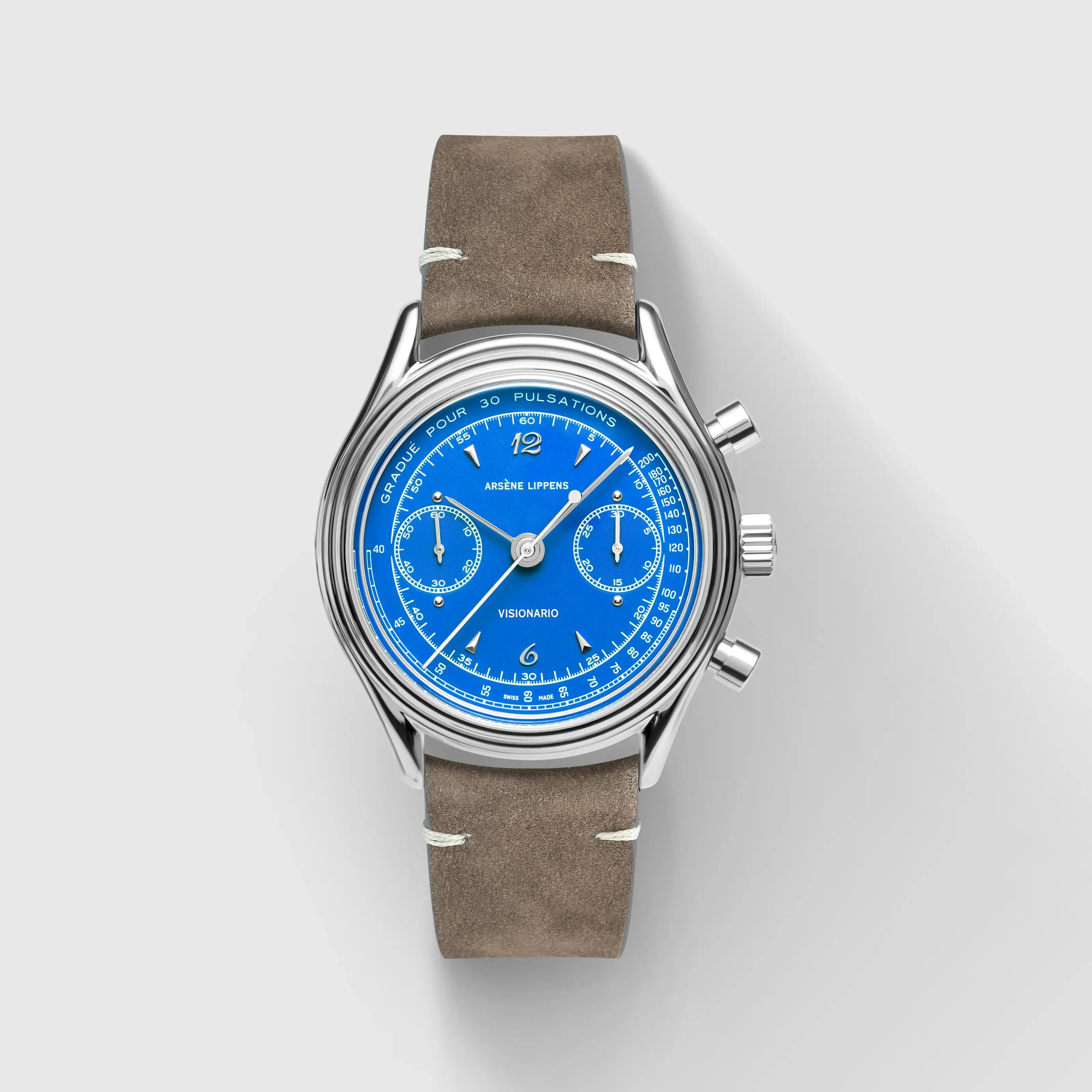 Arsene Lippens Visionario Flyback Otomatik Mavi 0898BC detay görseli 1