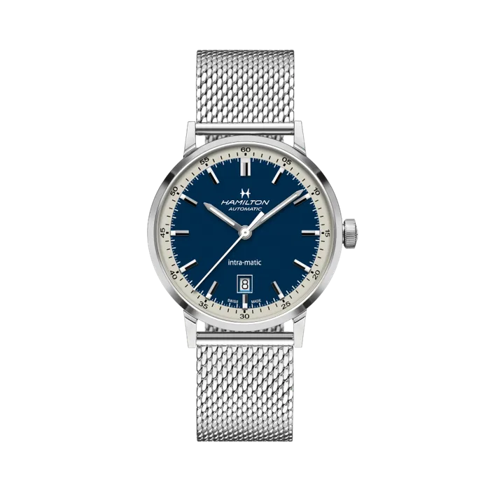 Hamilton American Classic Intra-Matic Auto Otomatik Mavi H38425140