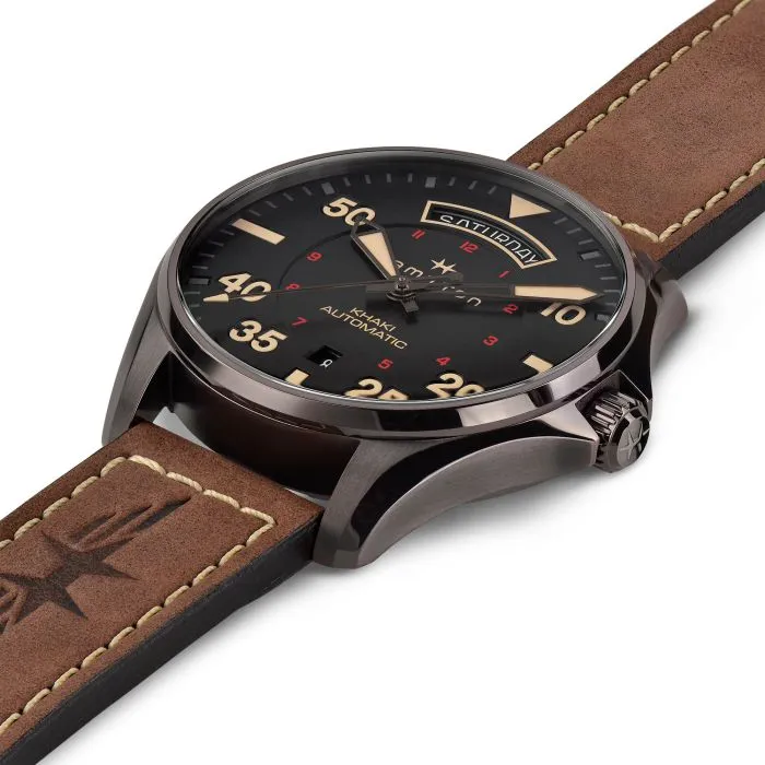 Hamilton Khaki Aviation Day Date Auto Black H64605531 detay görseli 1