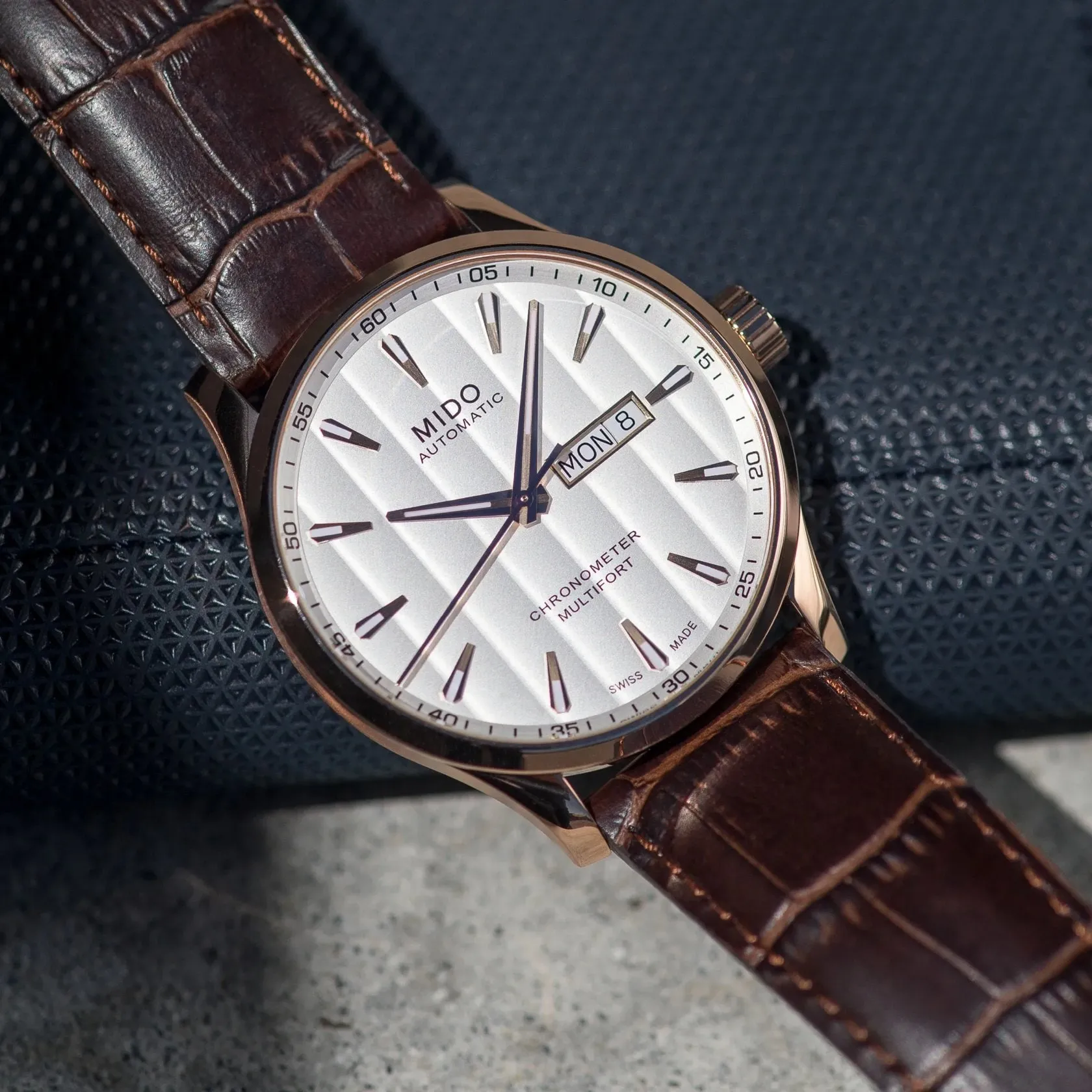 Mido Multifort Chronometer 1 Otomatik Gümüş M0384313603100 detay görseli 5