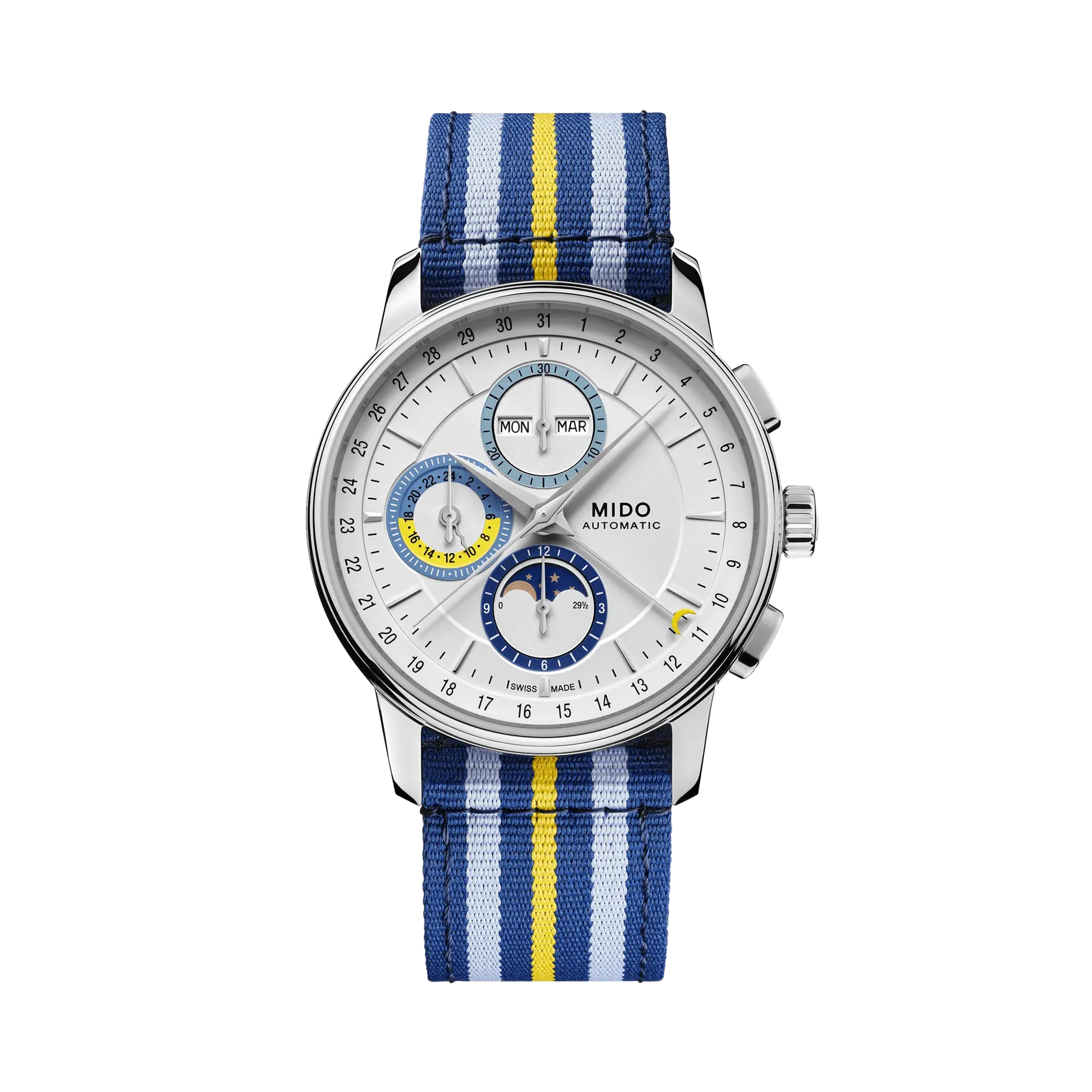Mido Baroncelli Chronograph Moonphase Otomatik Gümüş M0276251703100