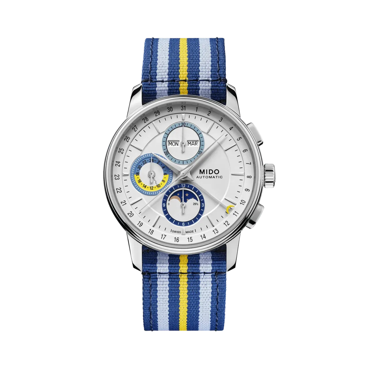 Mido Baroncelli Chronograph Moonphase Otomatik Gümüş M0276251703100
