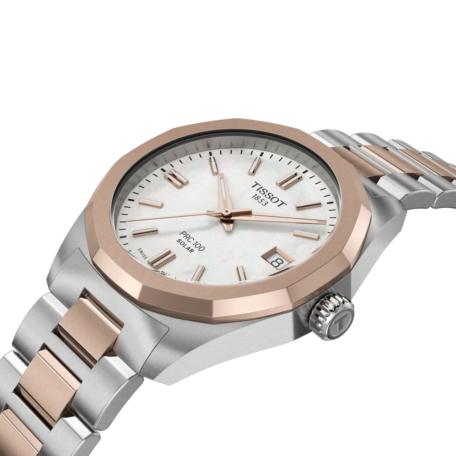 Tissot PRC 100 Solar 34mm Beyaz Sedef T1518222211100 detay görseli 4