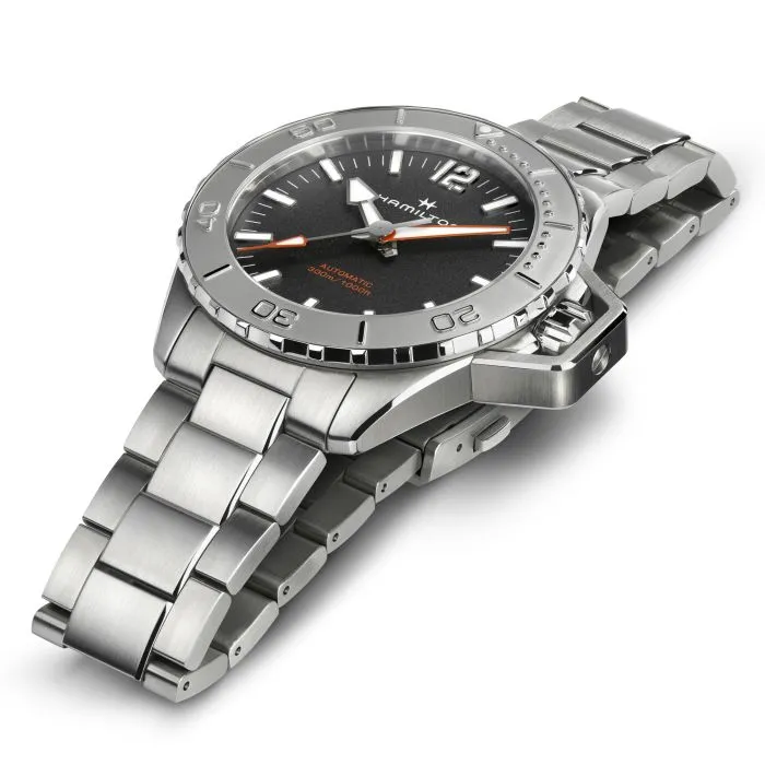 Hamilton Khaki Navy Frogman Auto Otomatik Siyah H77815130 detay görseli 1