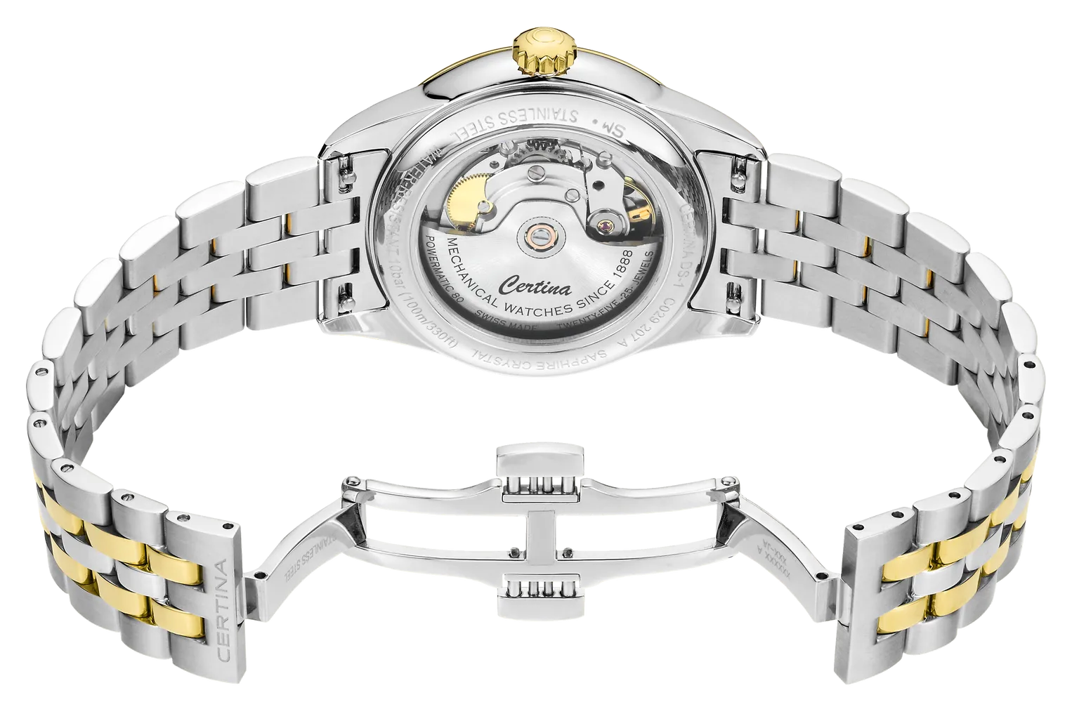 Certina DS-1 38mm Otomatik Gri C0292072208100 detay görseli 2
