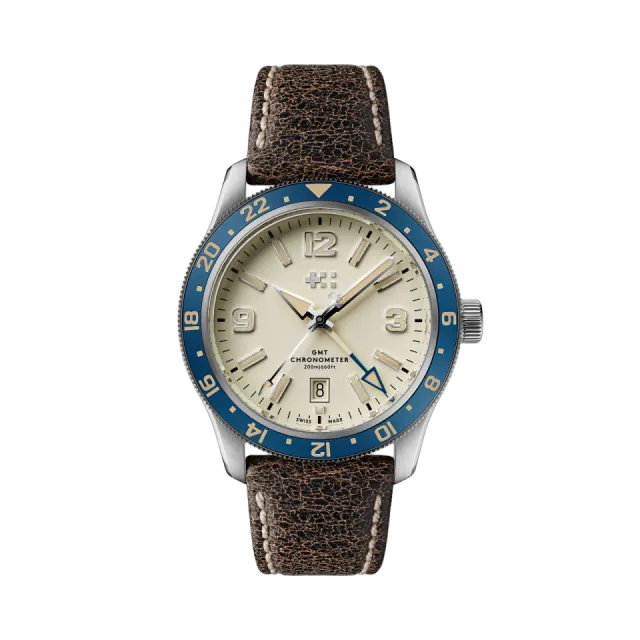 Beğenmek için çift tıkla Christopher Ward C60 Trident Biscay GMT Otomatik Sand C6042AGM1S0BW0VT1 Görsel 1
