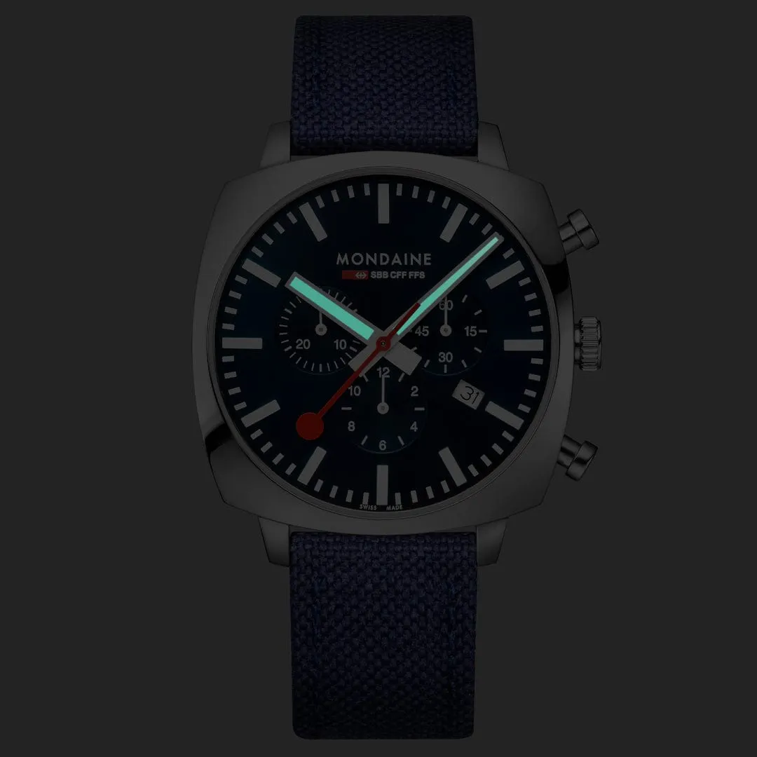Mondaine Grand Cushion Ocean Blue MSL41440LDSET detay görseli 1