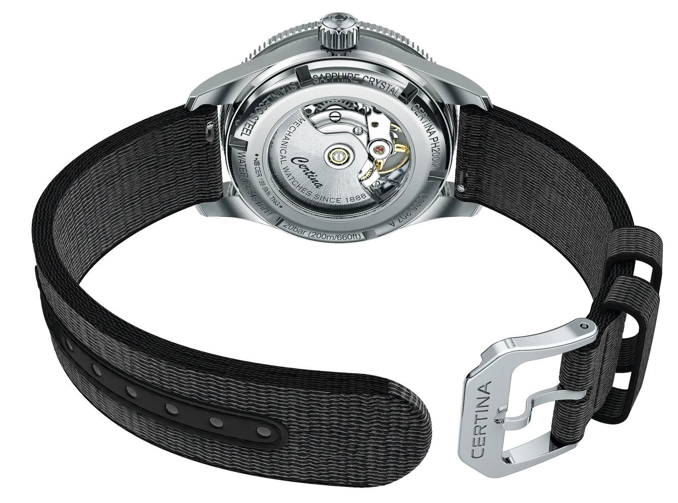 Certina DS PH200M 39mm Powermatic 80 Mother Of Pearl C0362071812600 detay görseli 3