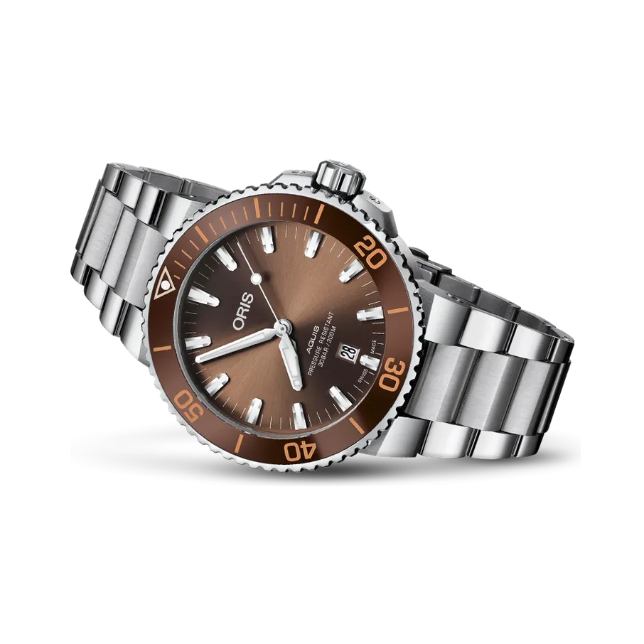 Oris Aquis Date Otomatik Kahverengi 01733773041520782405PEB
