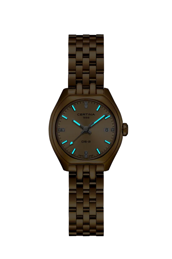 Certina DS-2 Lady Champagne Golden C0492103302600 detay görseli 1