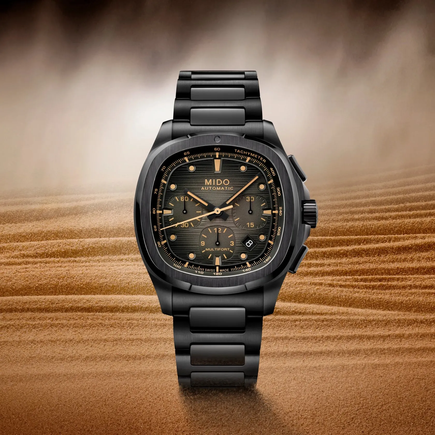 Mido Multifort TV Chronograph Otomatik Gri M0495273308100 detay görseli 5