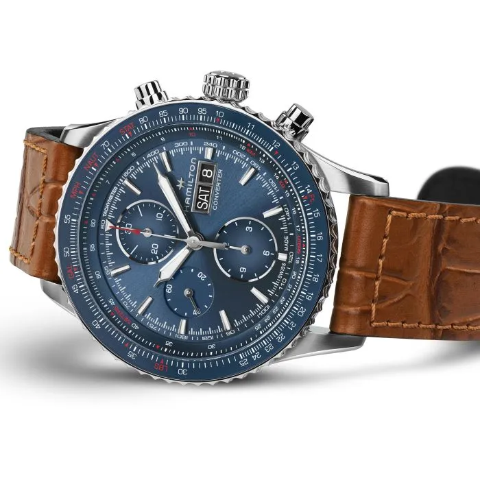 Hamilton Khaki Aviation Converter Auto Chrono Mavi H76746540 detay görseli 2
