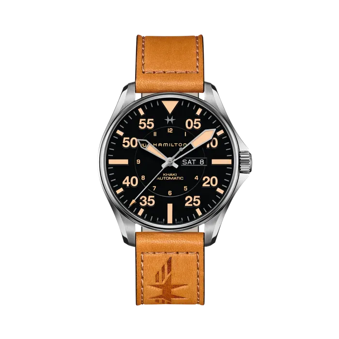 Hamilton Khaki Aviation Pilot Day Date Auto Otomatik Siyah H64725531