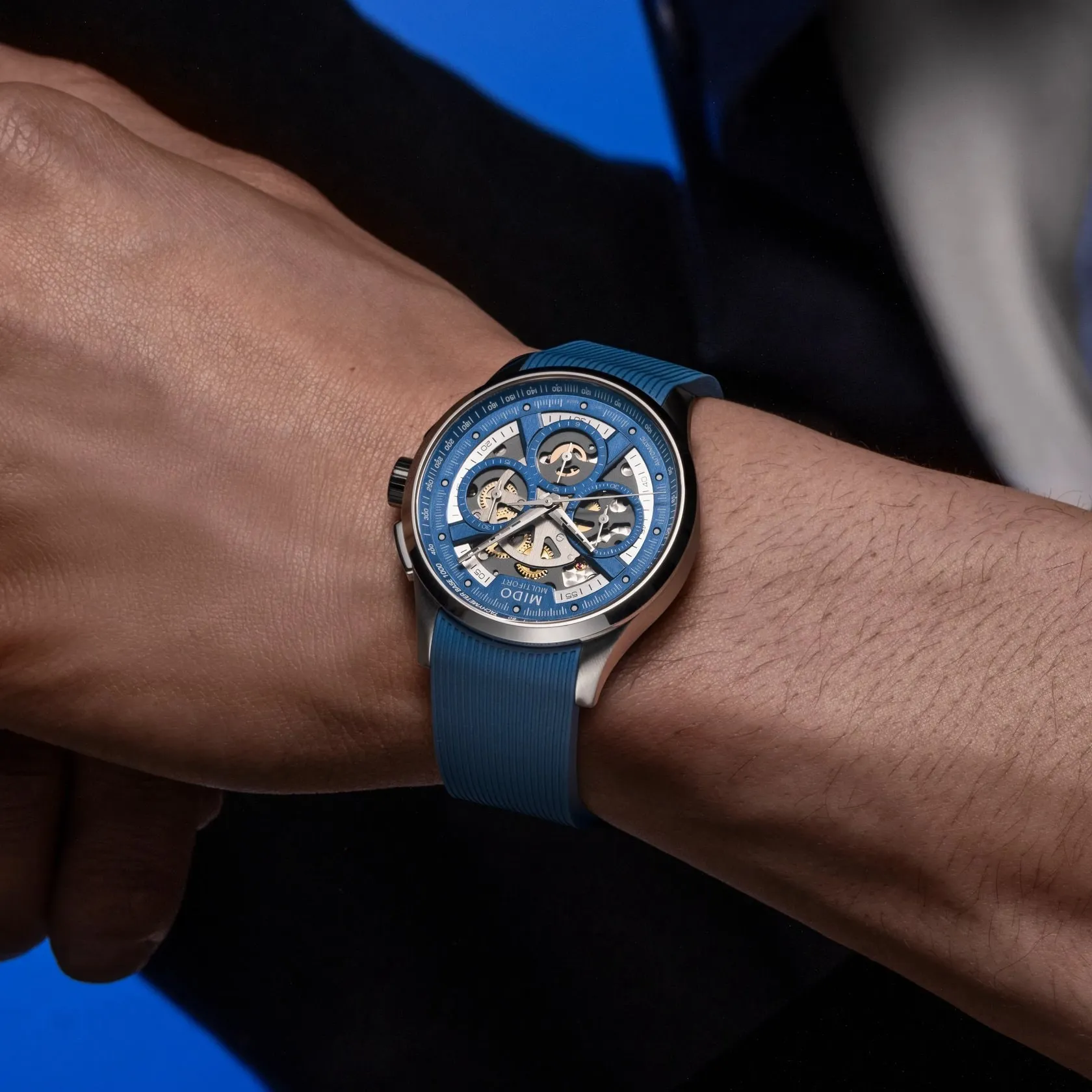 Mido Multifort Skeleton Chronograph Otomatik M0386621704000 detay görseli 3