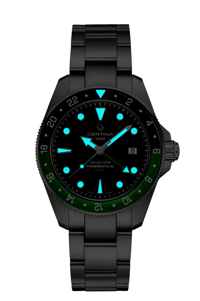 Certina DS Action GMT Powermatic 80 Otomatik Siyah C0329291105100 detay görseli 1