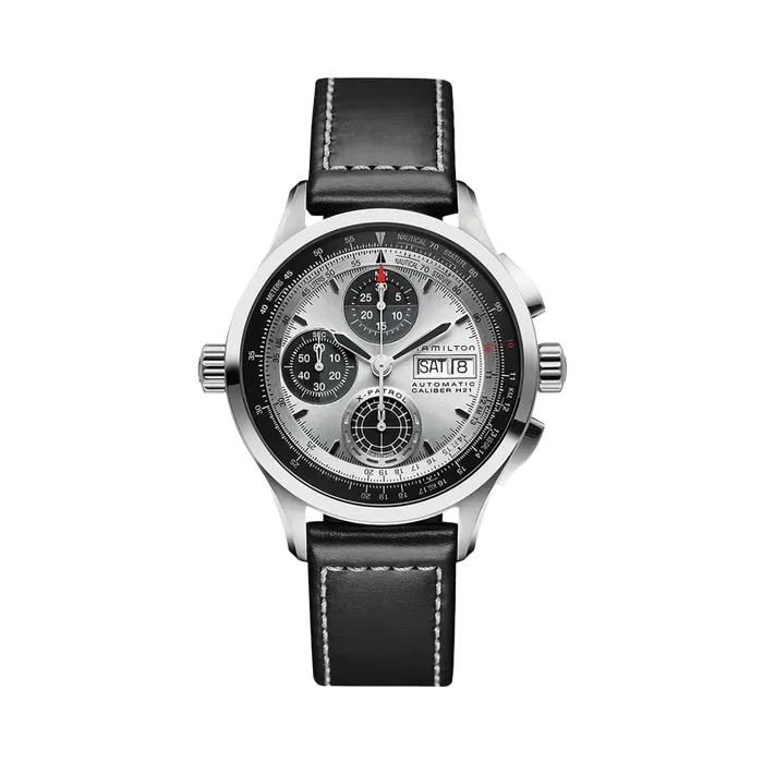Hamilton Khaki Aviation Khaki X Patrol Auto Chrono Otomatik Silver H76566751