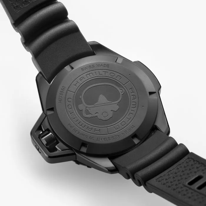Hamilton Khaki Navy Frogman Otomatik Siyah H77855330 detay görseli 3