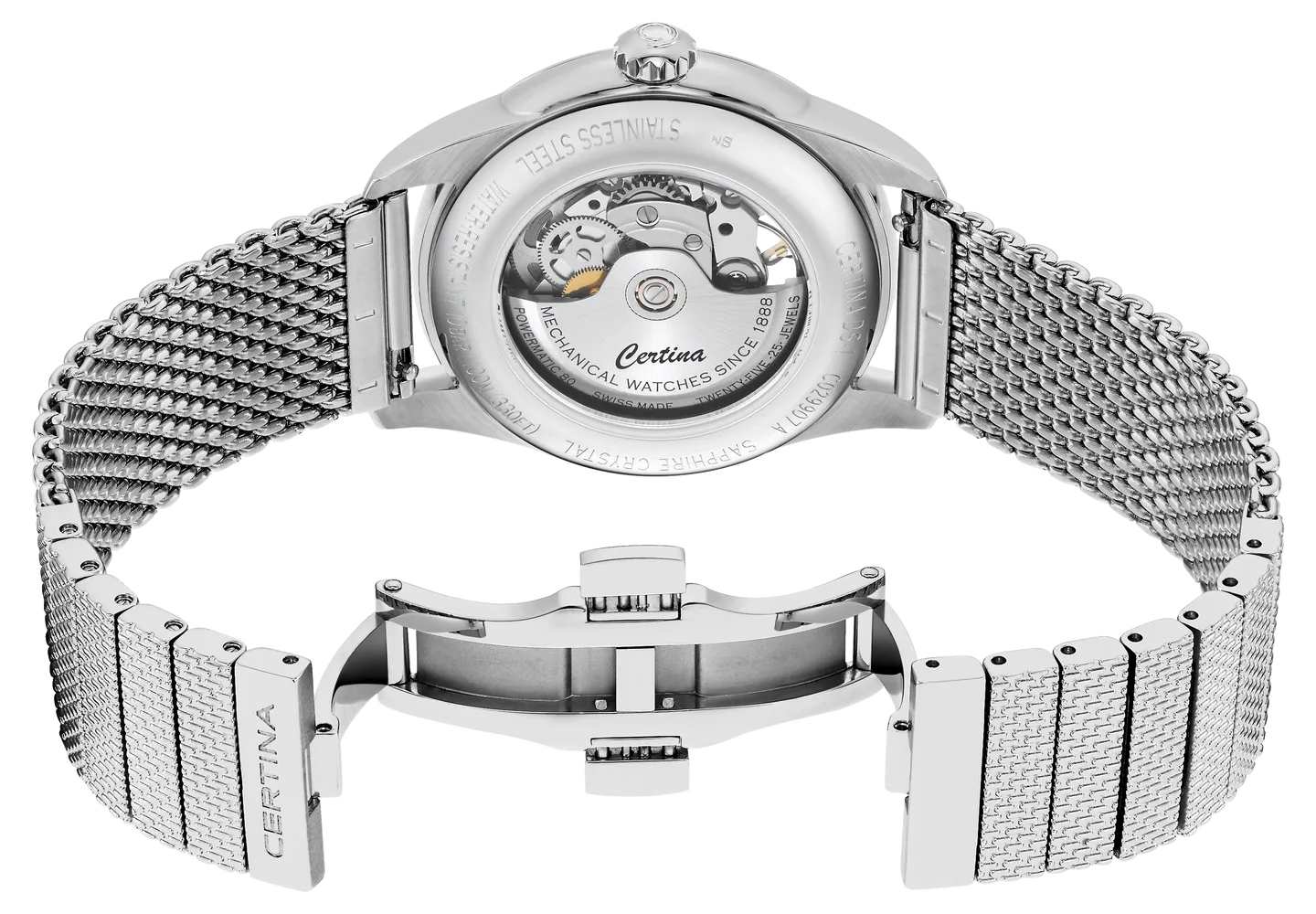 Certina DS-1 Skeleton Otomatik Silver C0299071103100 detay görseli 2