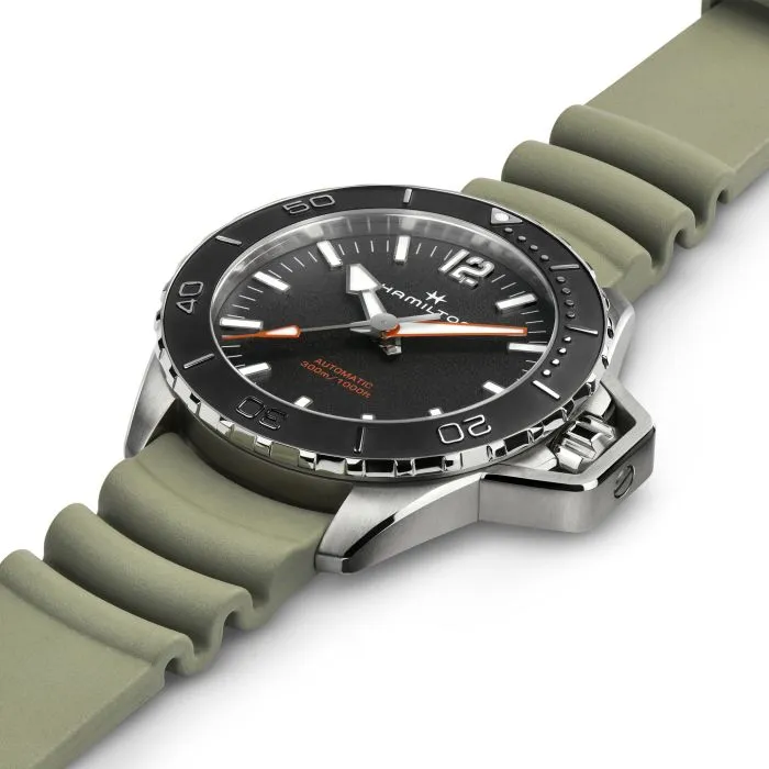 Hamilton Khaki Navy Frogman Auto Otomatik Siyah H77825331 detay görseli 1