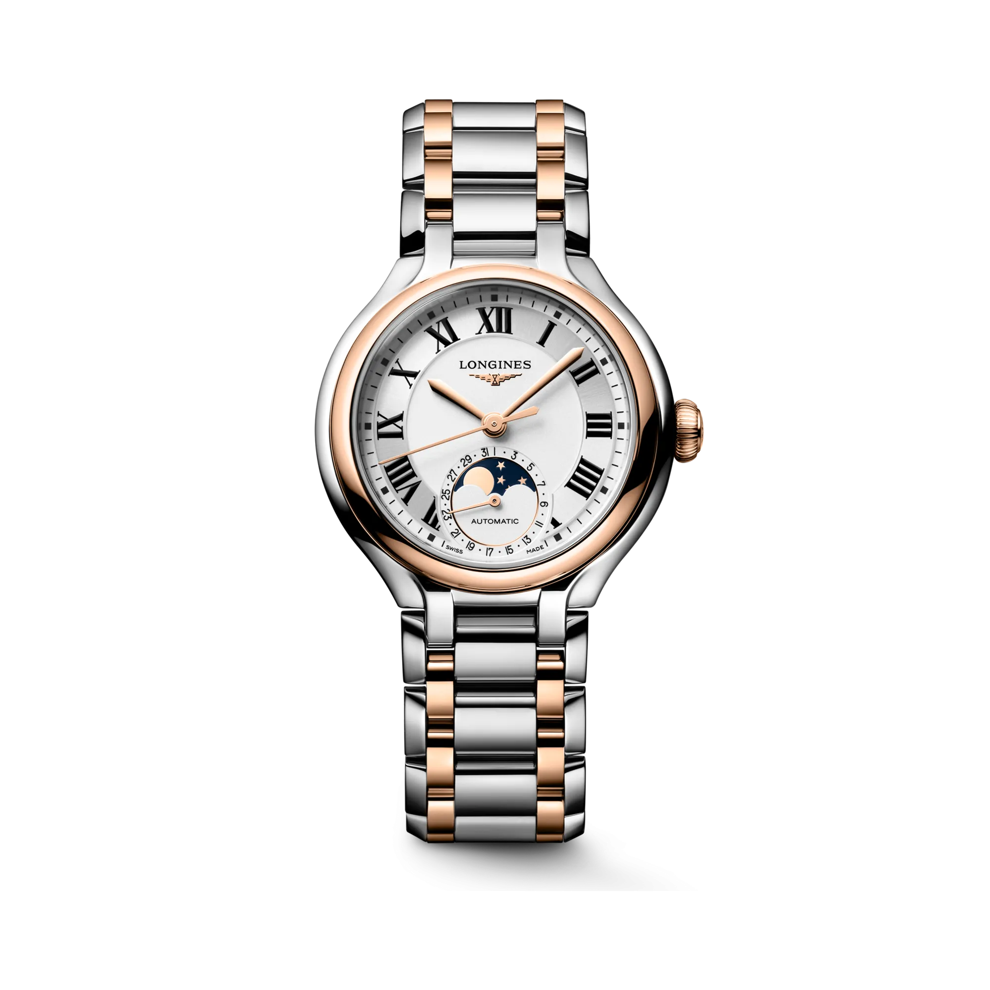 Longines PrimaLuna Moonphase Otomatik Gümüş L81265717