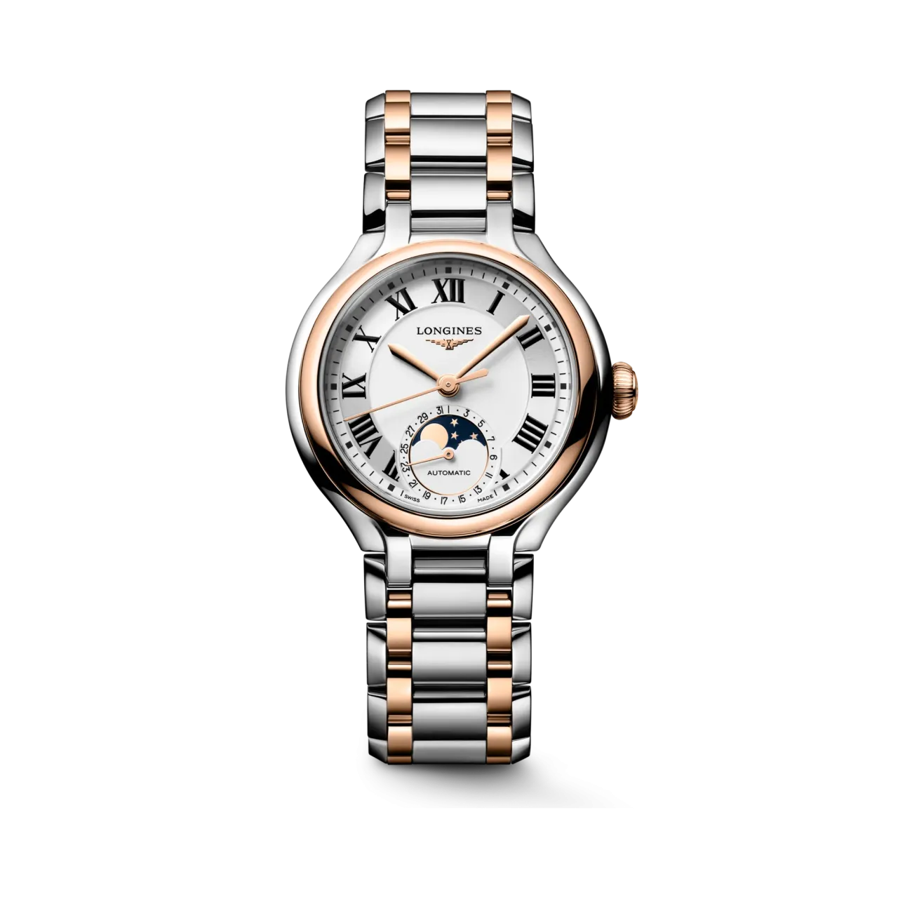 Longines PrimaLuna Moonphase Otomatik Gümüş L81265717