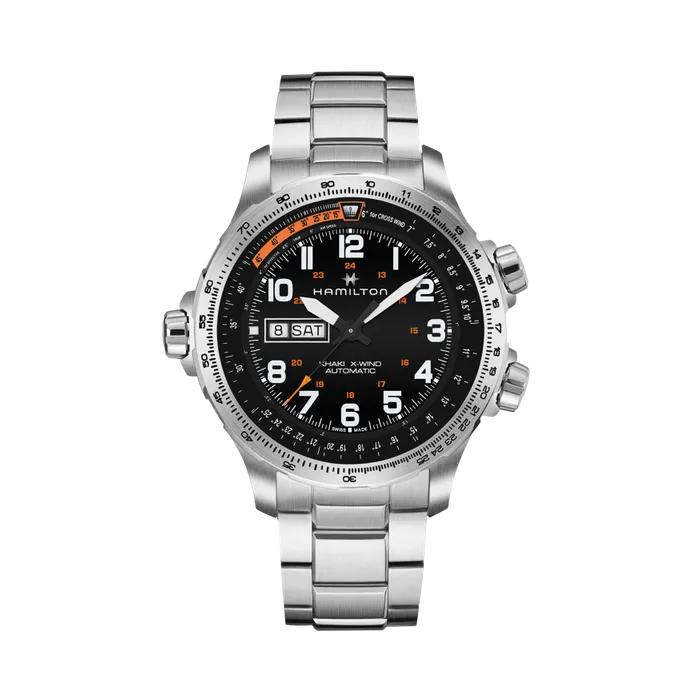 Hamilton Khaki Aviation X-Wind Day Date Auto Otomatik Siyah H77755133