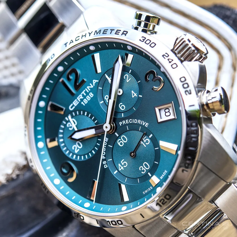 Certina DS Podium Chronograph 1/10 Sec Yeşil C0344171109700 detay görseli 4