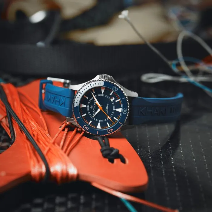 Hamilton Khaki Navy Scuba Auto Syroco Special Edition Otomatik Blue H82385340 detay görseli 4