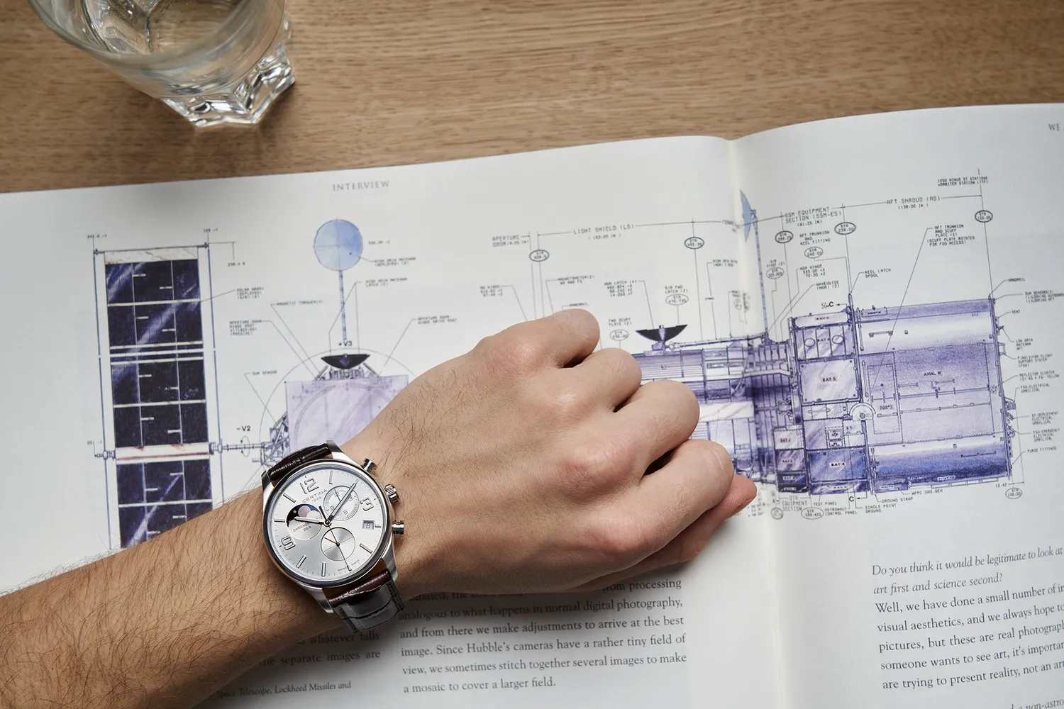 Certina DS-8 Chronograph Moon Phase Silver C0334601603700 detay görseli 3