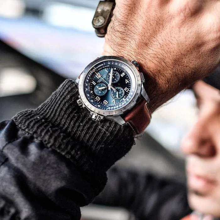 Hamilton Khaki Aviation X-Wind GMT Chrono Quartz Blue H77922541 detay görseli 4