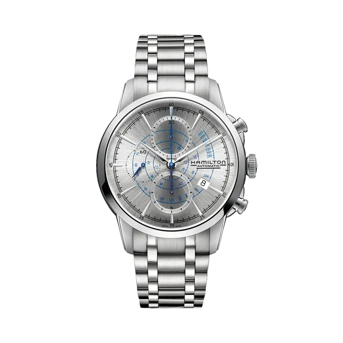 Hamilton American Classic RailRoad Auto Chrono Silver H40656181
