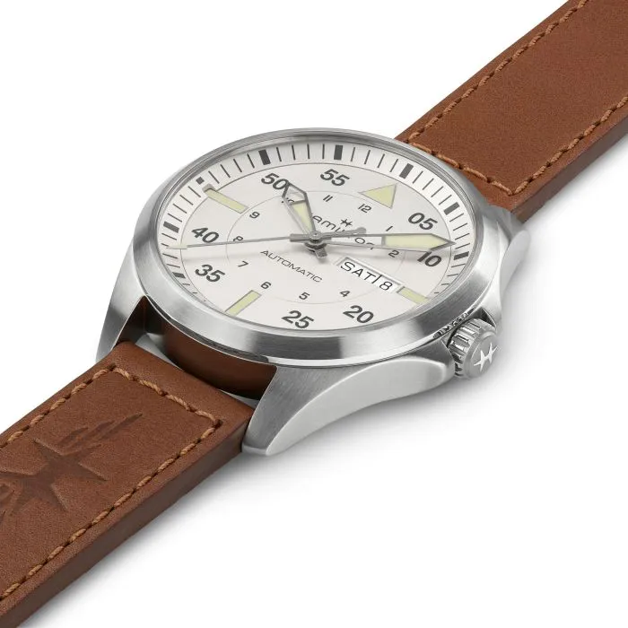 Hamilton Khaki Aviation Pilot Day Date Auto Silver H64635550 detay görseli 1