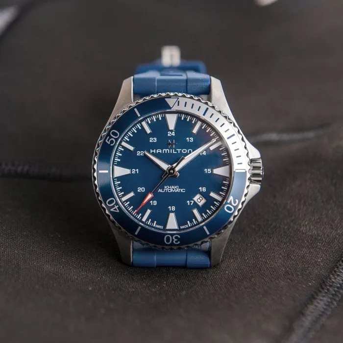 Hamilton Khaki Navy Scuba Auto Otomatik Mavi H82345341 detay görseli 4