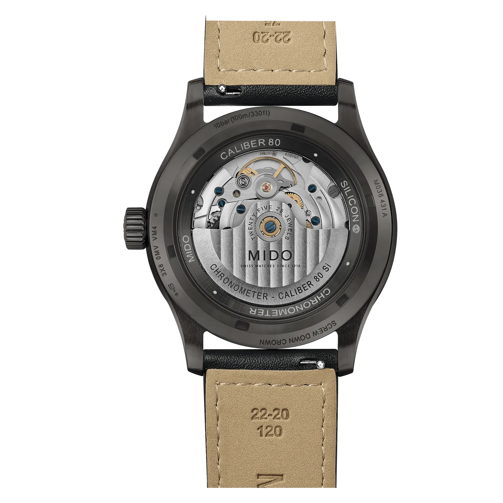 Mido Multifort M Chronometer Otomatik Siyah Gri M0384313605700 detay görseli 1