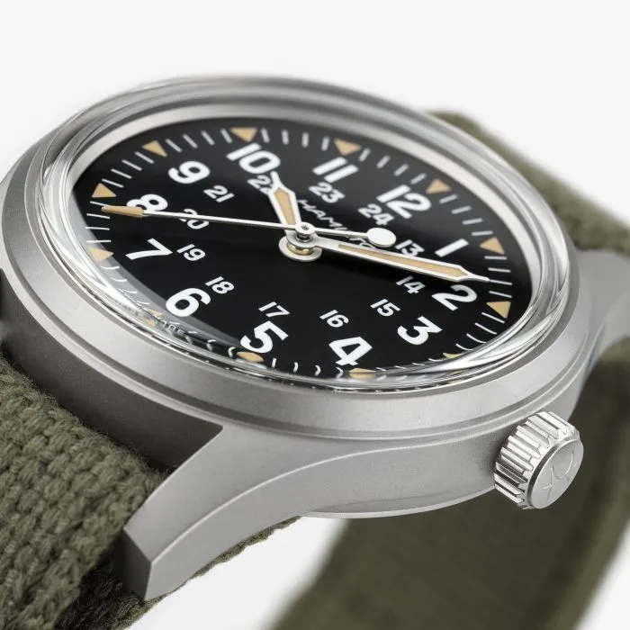 Hamilton Khaki Field Mechanical Siyah H69399930 detay görseli 3