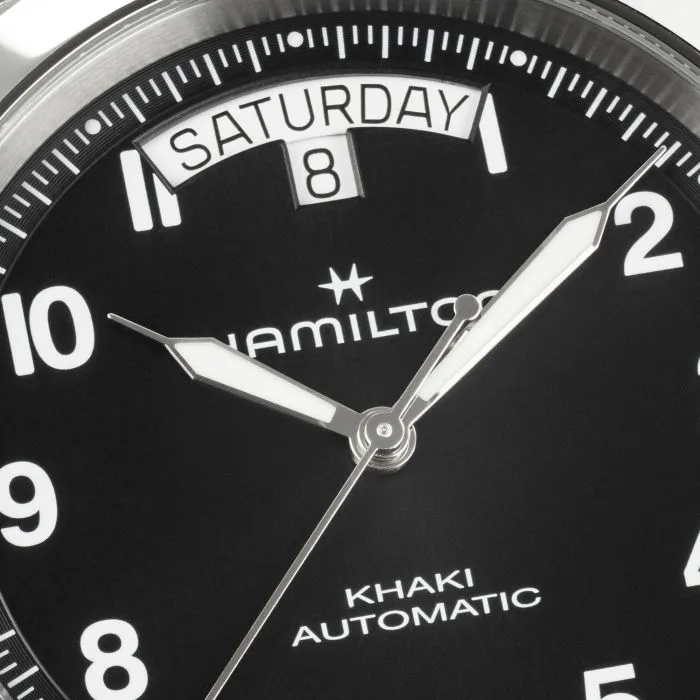 Hamilton Khaki Field King Day-Date Siyah Otomatik H64475531 detay görseli 3