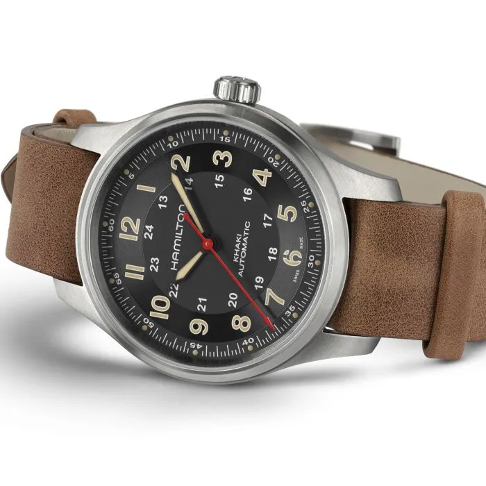 Hamilton Khaki Field Titanium Far Cry 6 Limited Edition Otomatik Siyah H70645533 detay görseli 2