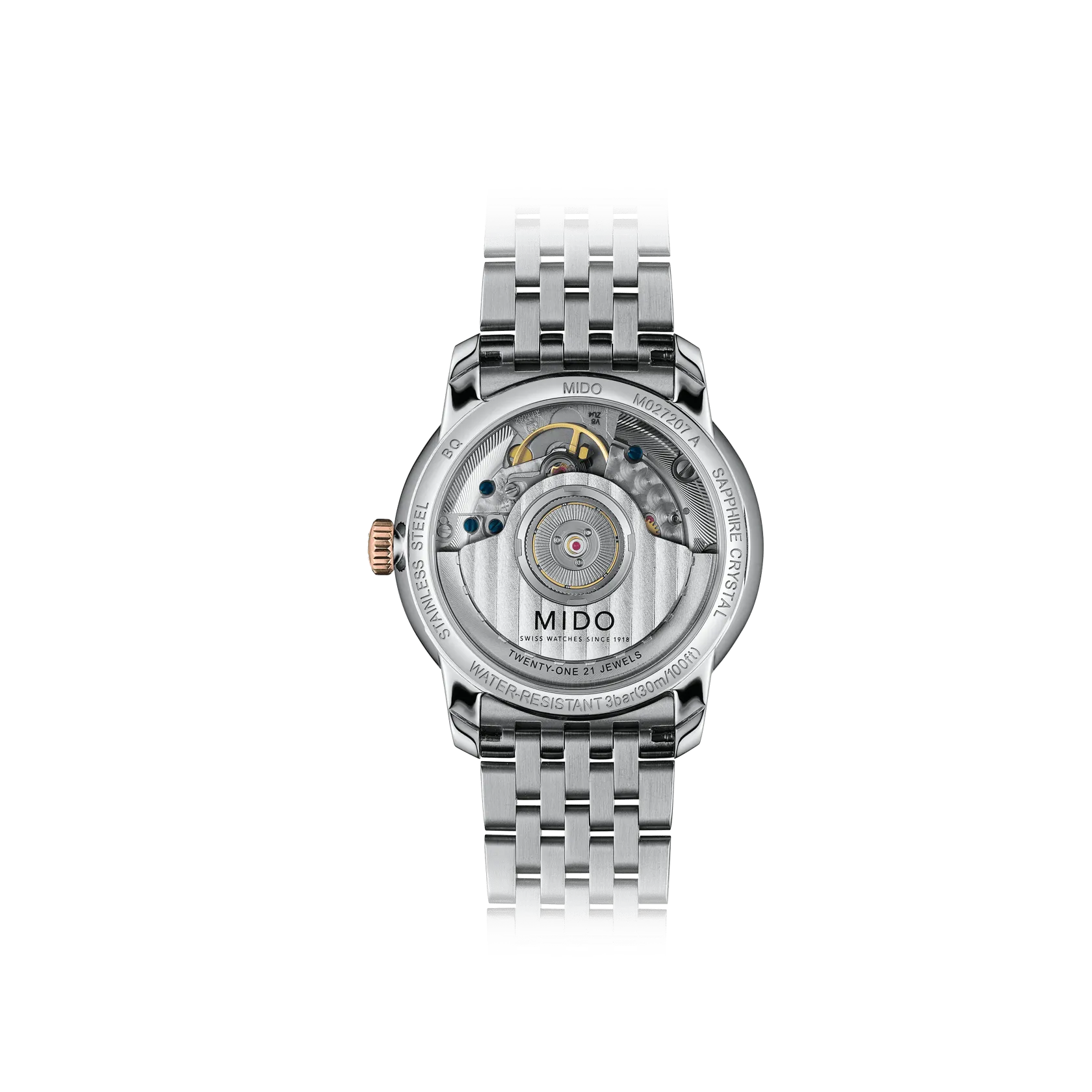 Mido Baroncelli Heritage Lady Otomatik Beyaz M0272072201000 detay görseli 1